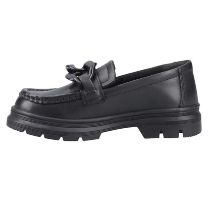 Black - Side - POD Girls Mina Leather Loafers