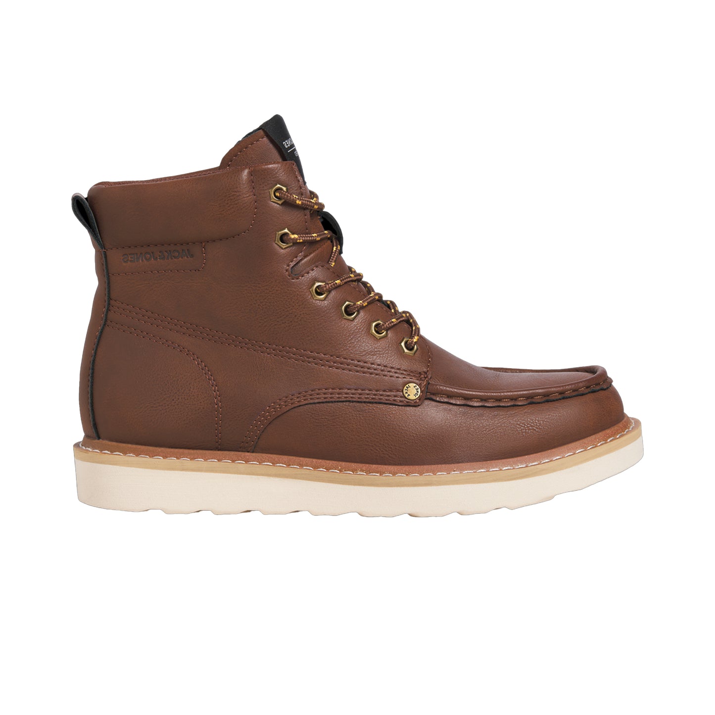 Cognac - Lifestyle - Jack And Jones Mens Archway Moc Toe Ankle Boots
