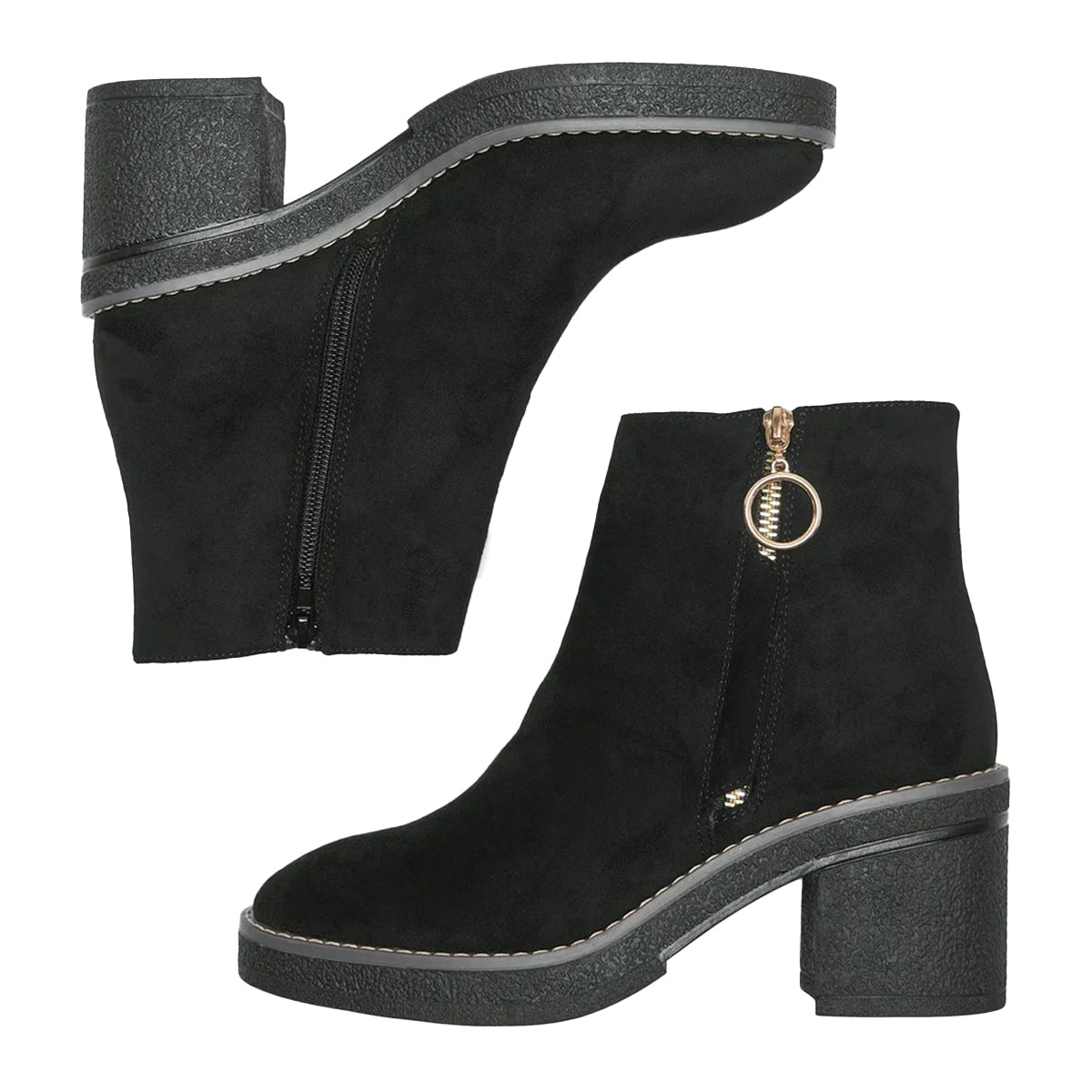 Black - Pack Shot - Only Womens-Ladies Babette Ankle Boots