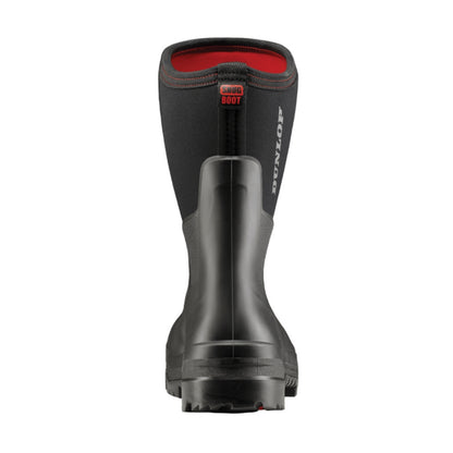 Charcoal - Back - Dunlop Mens Calf-Length Heavy Duty Safety Wellington Boots