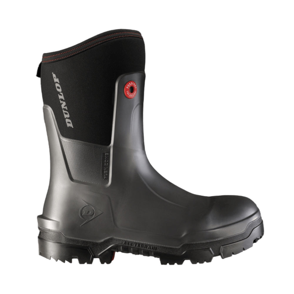 Charcoal - Front - Dunlop Mens Calf-Length Heavy Duty Safety Wellington Boots