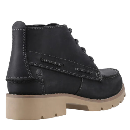 Black - Back - Sperry Mens Savanna Leather Boots