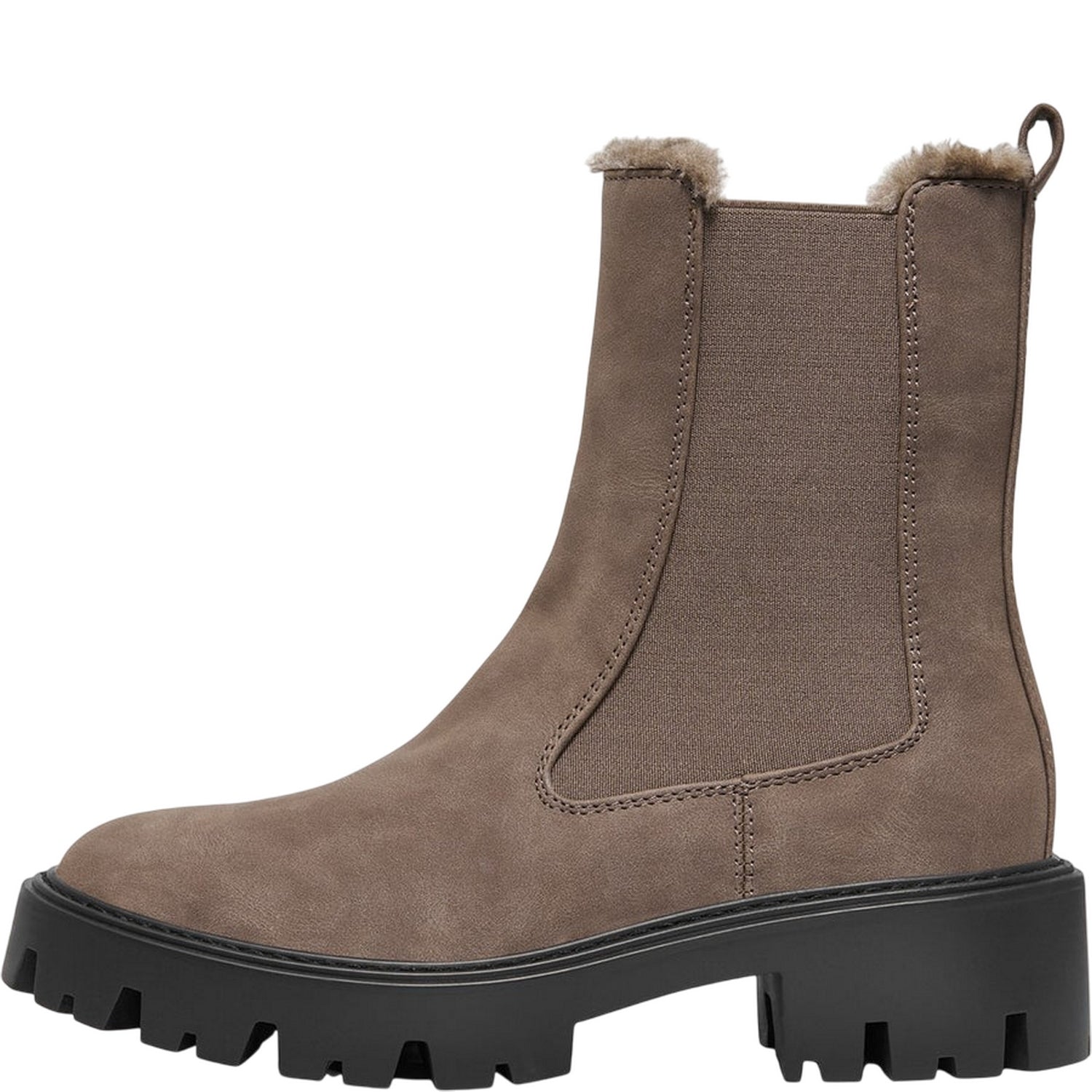 Brown Stone - Side - Only Womens-Ladies Betty-9 Calf Boots