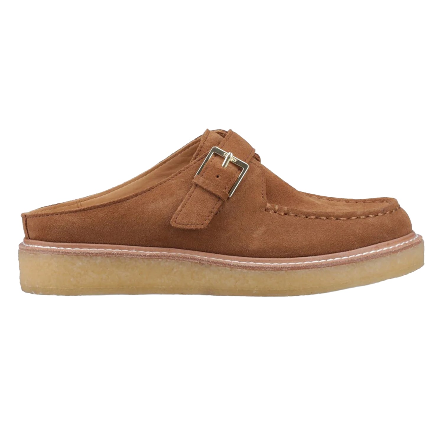 Tan - Side - Sperry Womens-Ladies Captain´s Nubuck Mules