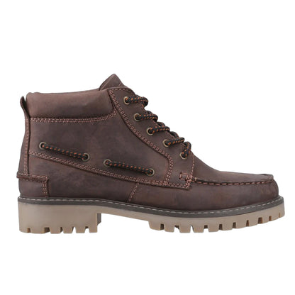 Brown - Side - Sperry Mens Baltimore Leather Boots