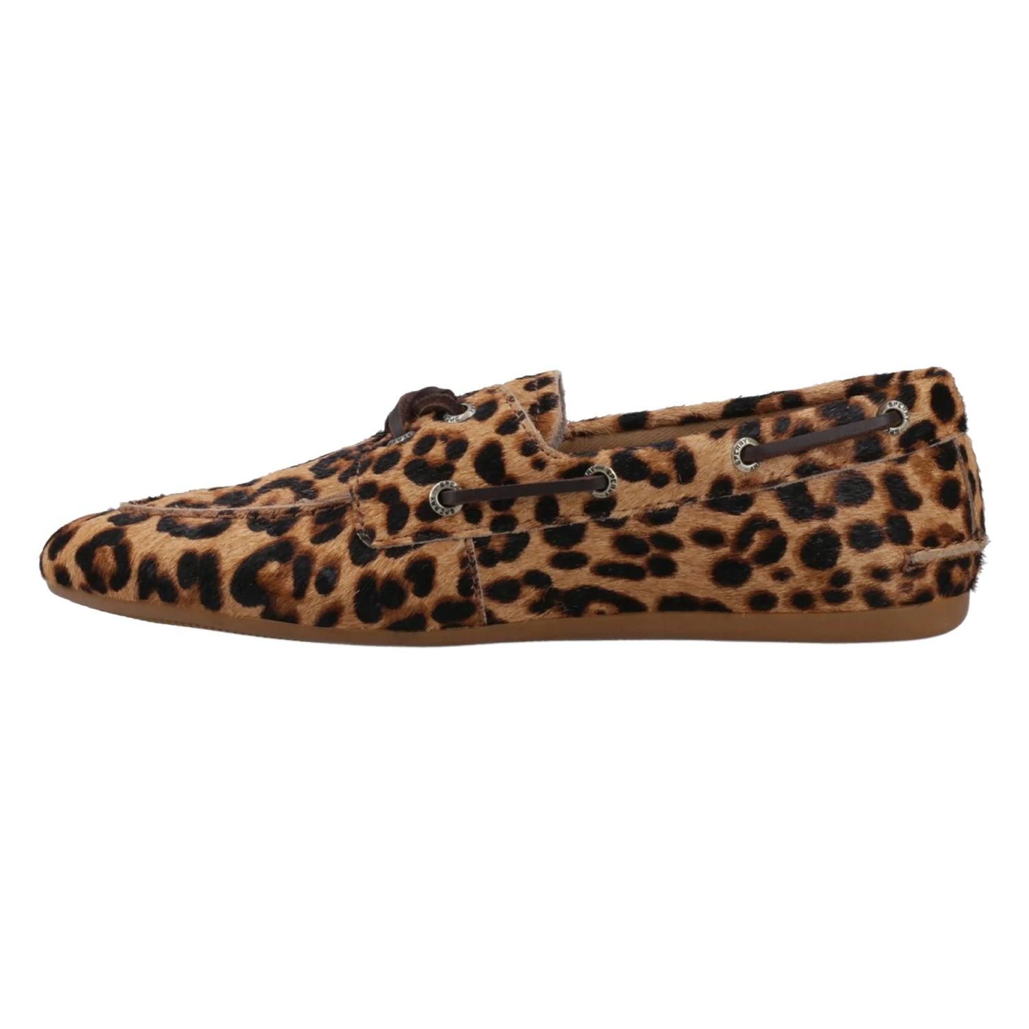 Brown-Black - Lifestyle - Sperry Womens-Ladies Leopard Print Boat Shoes