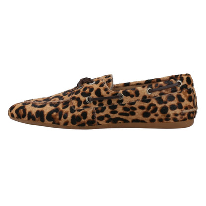 Brown-Black - Lifestyle - Sperry Womens-Ladies Leopard Print Boat Shoes