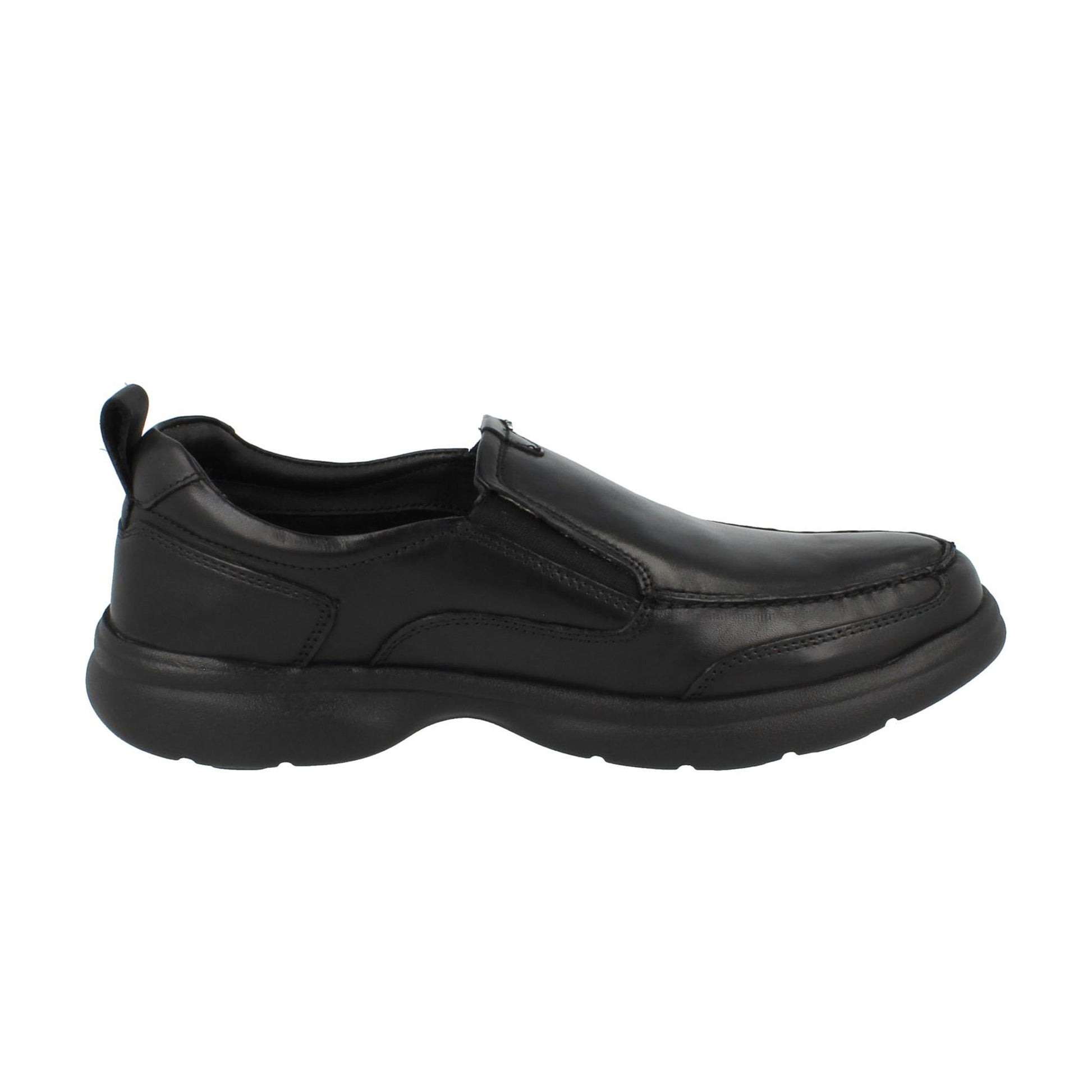 Black - Lifestyle - Hush Puppies Mens Harold Leather Slip-on Flats