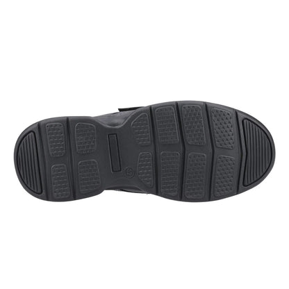 Black - Pack Shot - Hush Puppies Mens Hector Touch Fastening Flats