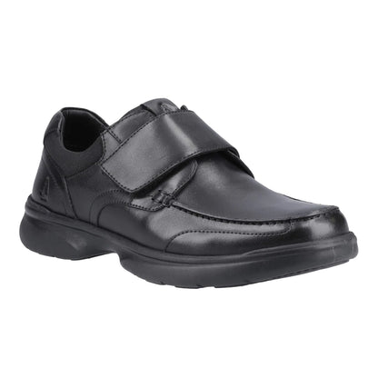 Black - Front - Hush Puppies Mens Hector Touch Fastening Flats