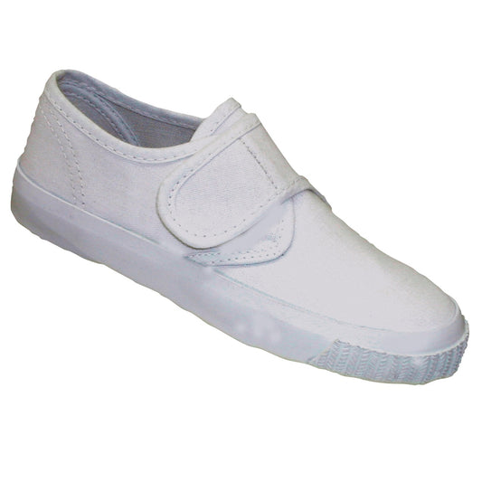 White - Front - Mirak Plimsolls (BOXED) - Boys-Girls Trainers - Unisex Plimsolls