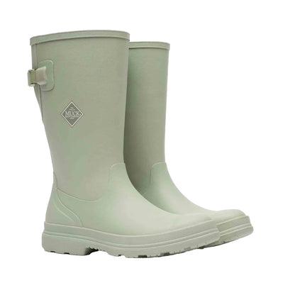 Green - Close up - Muck Boots Womens-Ladies Rainscape Tall Wellington Boots