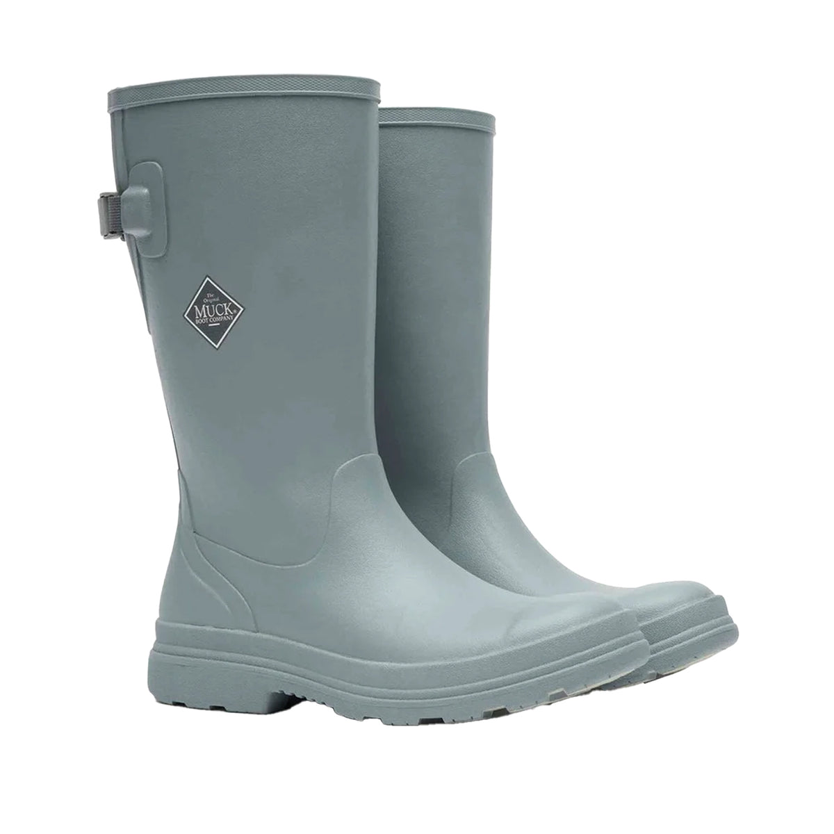 Grey - Close up - Muck Boots Womens-Ladies Rainscape Tall Wellington Boots