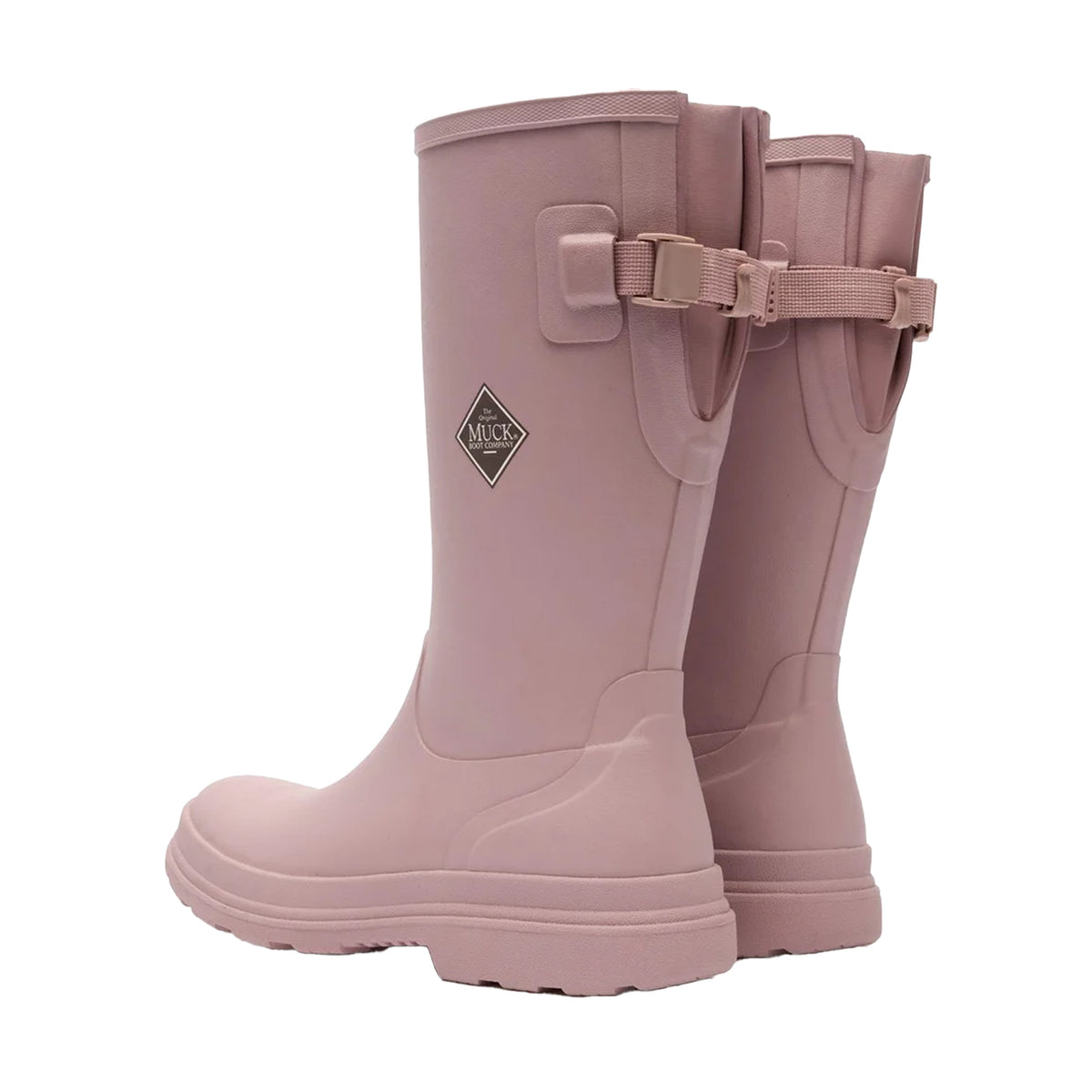 Pink - Back - Muck Boots Womens-Ladies Rainscape Tall Wellington Boots