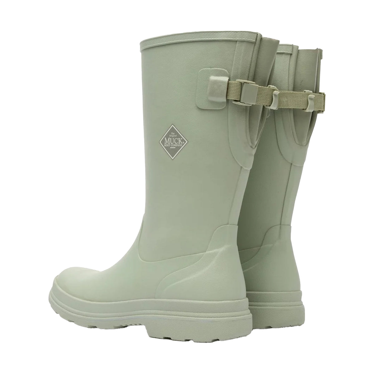 Green - Back - Muck Boots Womens-Ladies Rainscape Tall Wellington Boots