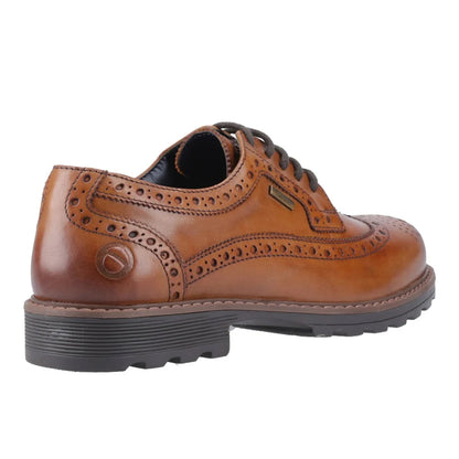 Tan - Back - Cotswold Mens Ramsden Leather Brogues