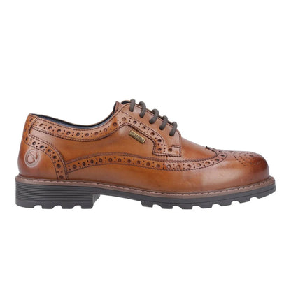 Tan - Front - Cotswold Mens Ramsden Leather Brogues