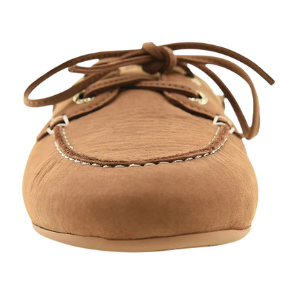 Tan - Lifestyle - Sperry Womens-Ladies Leather Slim Mules