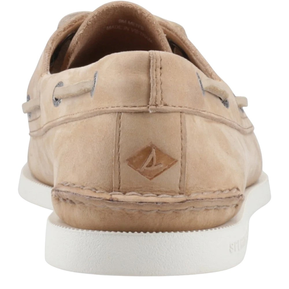 Linen - Back - Sperry Mens Authentic Leather 2 Eyelet Boat Shoes
