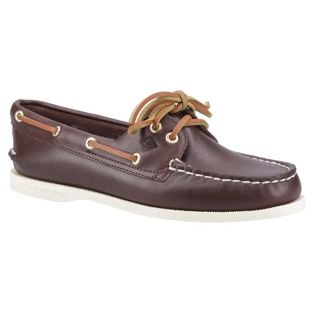 Brown - Pack Shot - Sperry Mens Authentic Leather 2 Eyelet Boat Shoes