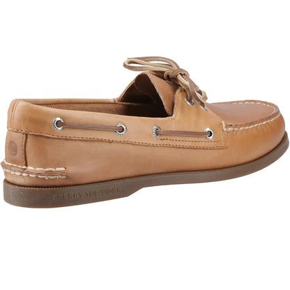 Royal Brown-Maron Royal - Back - Sperry Mens Authentic Leather 2 Eyelet Boat Shoes