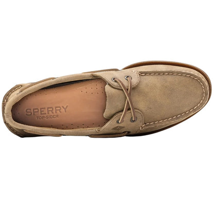 Tan - Pack Shot - Sperry Mens Authentic Leather 2 Eyelet Boat Shoes