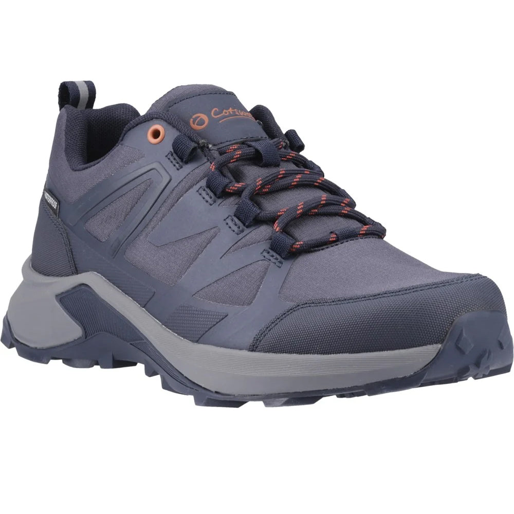 Navy - Pack Shot - Cotswold Mens Horton Recycled Low Hiking Shoes