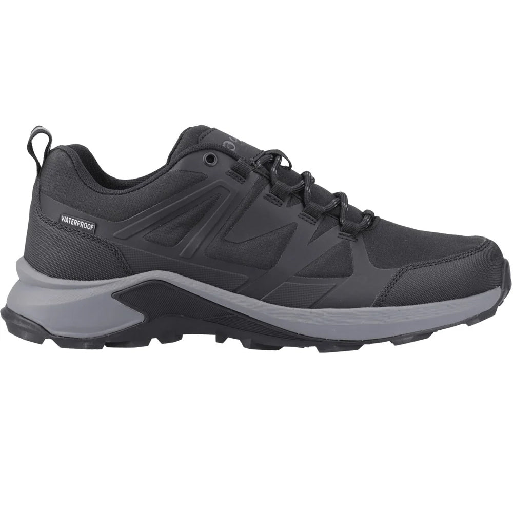 Black - Front - Cotswold Mens Horton Recycled Low Hiking Shoes