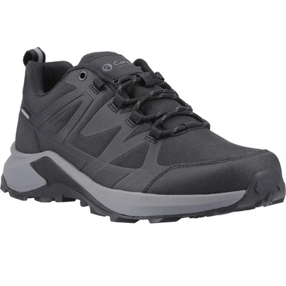 Black - Pack Shot - Cotswold Mens Horton Recycled Low Hiking Shoes
