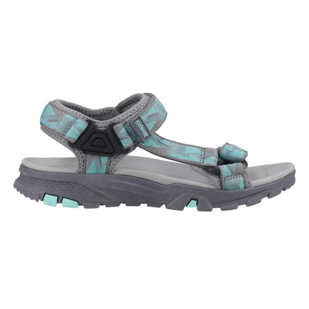 Grey-Turquoise - Front - Cotswold Womens-Ladies Stanton Sandals