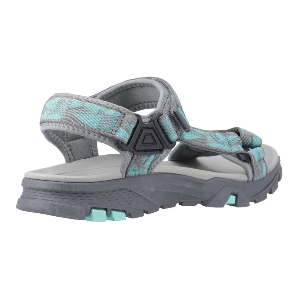 Grey-Turquoise - Back - Cotswold Womens-Ladies Stanton Sandals