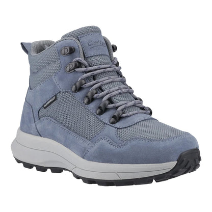 Blue - Pack Shot - Cotswold Womens-Ladies Oddington Suede Waterproof Hiking Boots