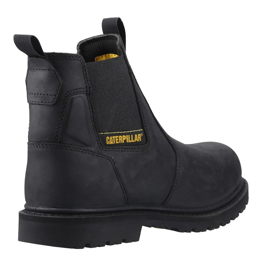 Black - Back - Caterpillar Mens Ager Dealer Leather Occupational Work Boots