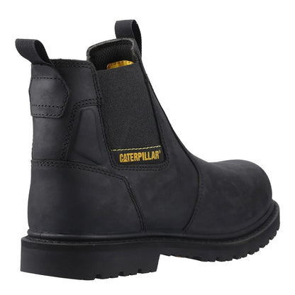Black - Back - Caterpillar Mens Ager Dealer Leather Occupational Work Boots