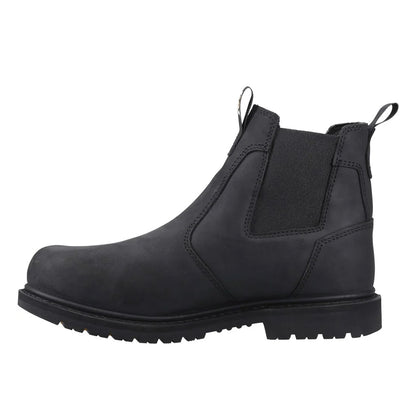 Black - Side - Caterpillar Mens Ager Dealer Leather Occupational Work Boots