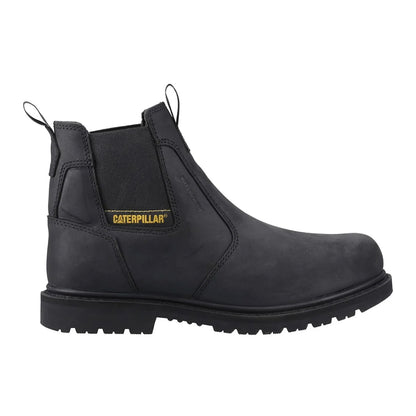 Black - Front - Caterpillar Mens Ager Dealer Leather Occupational Work Boots