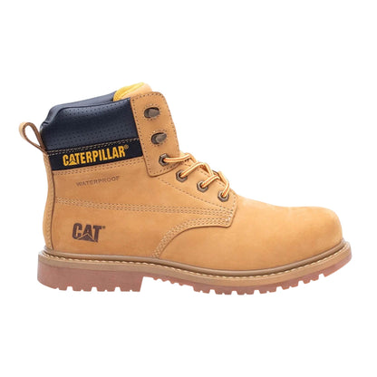 Honey - Front - Caterpillar Mens Silva Leather Lace Up Work Boots