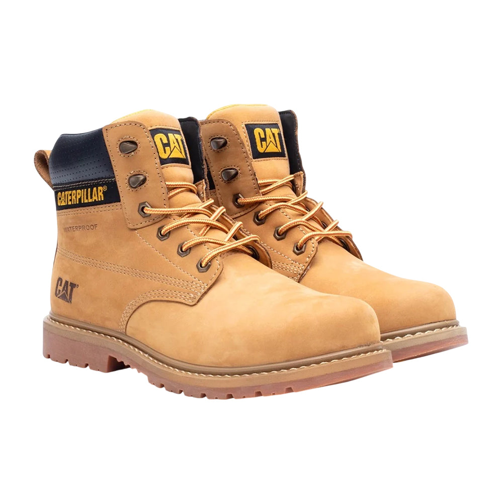 Honey - Pack Shot - Caterpillar Mens Silva Leather Lace Up Work Boots