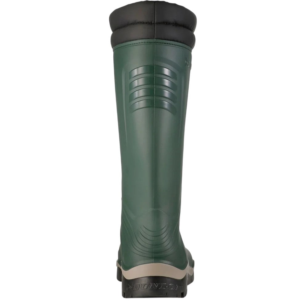 Heritage Green-Black - Back - Dunlop Unisex Adult Blizzard Wellington Boots