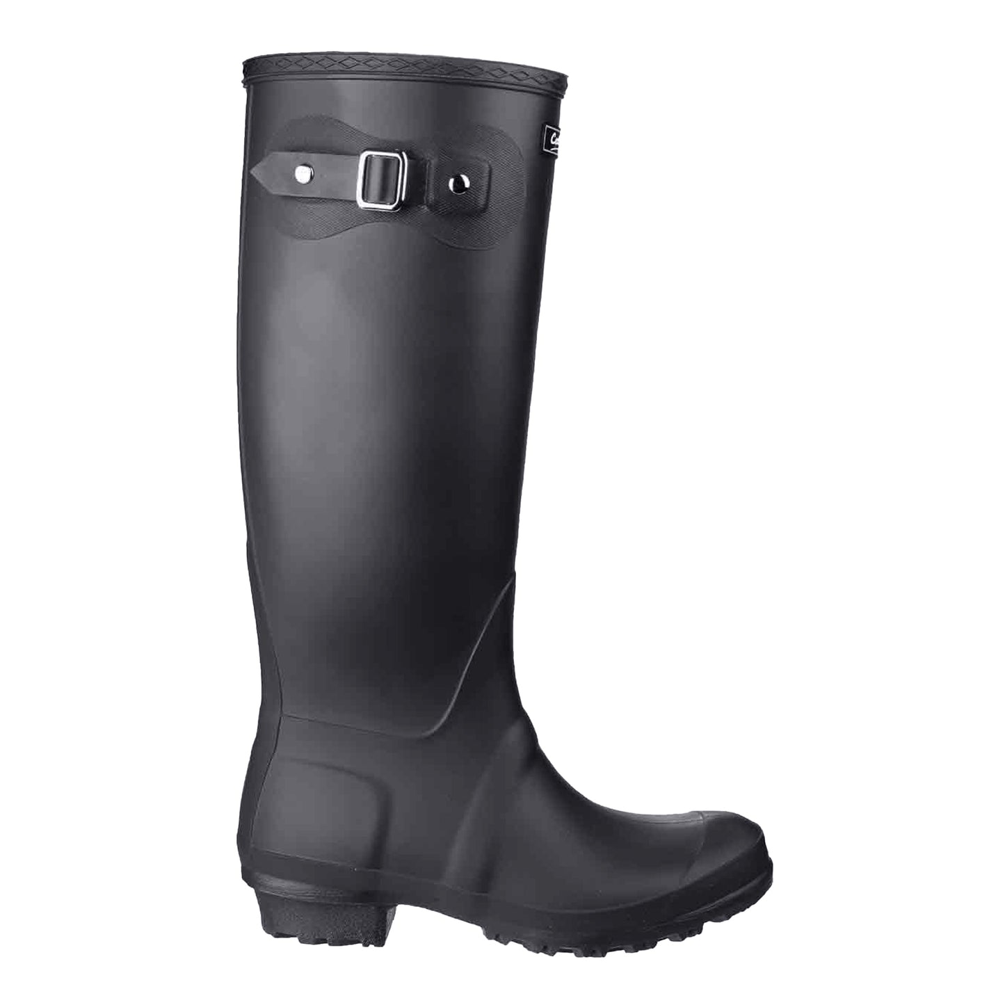 Black - Front - Cotswold Sandringham Buckle-Up Womens Wellington Boots