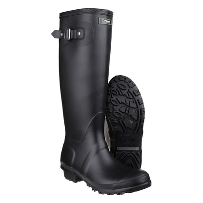 Black - Pack Shot - Cotswold Sandringham Buckle-Up Womens Wellington Boots