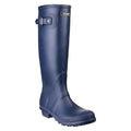 Navy - Back - Cotswold Sandringham Buckle-Up Womens Wellington Boots