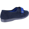 Navy - Side - Mirak Andrea Touch Fastening Slipper - Womens Slippers - Ladies Slippers