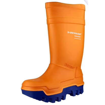 Orange - Lifestyle - Dunlop C662343 Purofort Thermo + Full Safety Wellington - Mens Boots - Safety Wellingtons