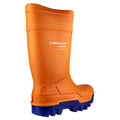 Orange - Pack Shot - Dunlop C662343 Purofort Thermo + Full Safety Wellington - Mens Boots - Safety Wellingtons
