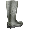 Green - Side - Dunlop C762933 Purofort+ Full Safety Standard Wellington Boxed - Womens Safety Boots