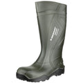 Green - Pack Shot - Dunlop C762933 Purofort+ Full Safety Standard Wellington Boxed - Womens Safety Boots