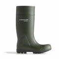 Green - Back - Dunlop D460933 Purofort PRO Non-Safety - Mens Boots - Plain Rubber Wellingtons
