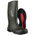 Green - Close up - Dunlop Purofort+ D760933 Wellington - Mens Boots