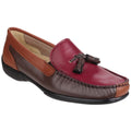 Chestnut-Tan-Wine - Front - Cotswold Womens-Ladies Biddlestone Tassle Detail Moccasin